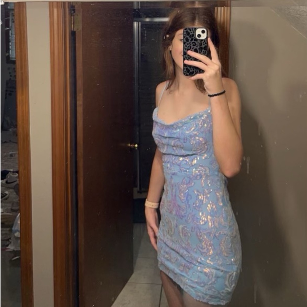 Blue Homecoming Dress